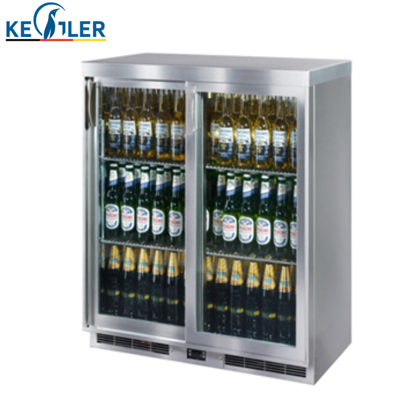 Double Door Bottle Coolers - Sliding