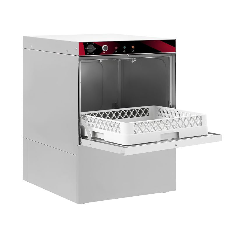Kegler KG.F50-DR front-loading commercial dishwasher with 500x500mm rack
