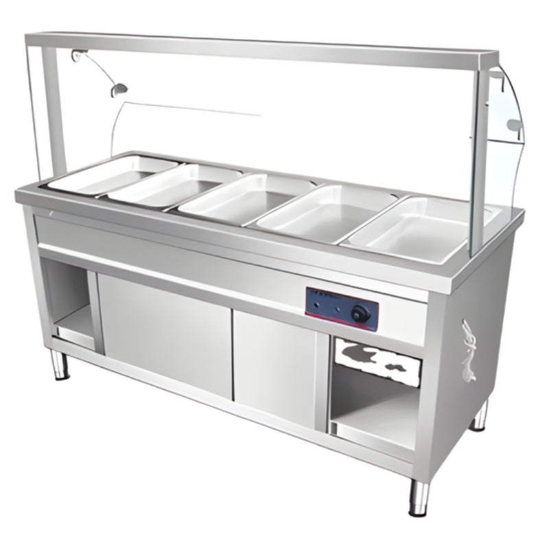 Trooz 4 GN Bain Marie Food Warmer Stainless Steel Commercial