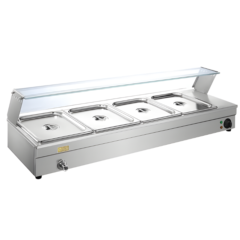 Countertop Steam Table Bain Marie Food Warmer for 4 Pans(BM-34)