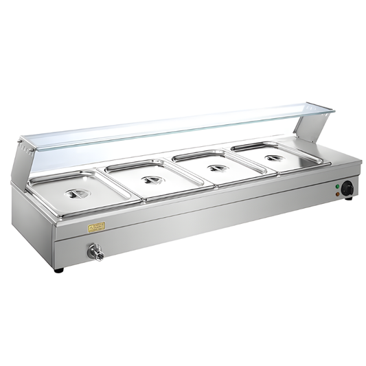 Countertop Steam Table Bain Marie Food Warmer for 4 Pans(BM-34)