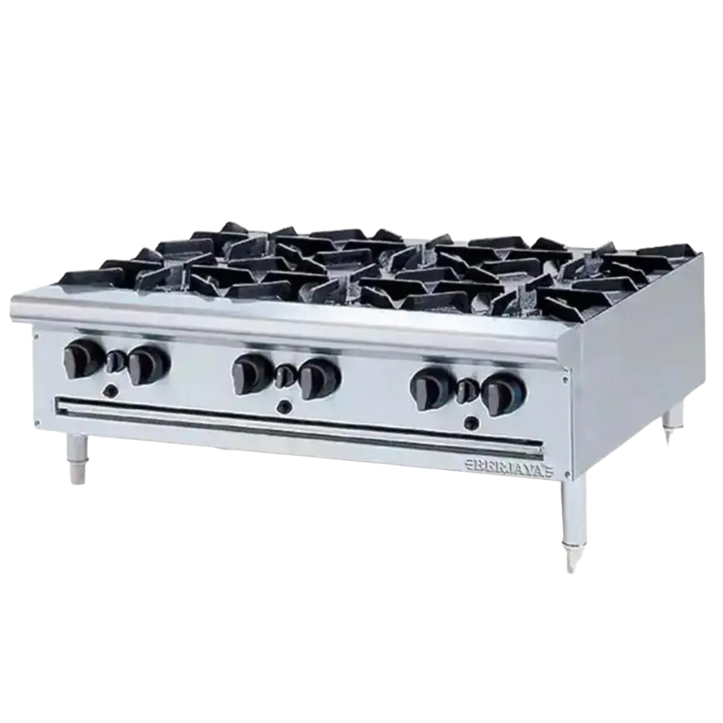S/S 6 open burner table top(OB6)