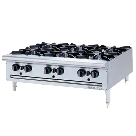 S/S 6 open burner table top(OB6)