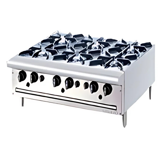 S/S 6 open burner table top(OB6)