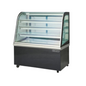 S/s Hot display Warmer c/w heater silver frame with black vinyl with 3 shelves