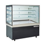 S/s Rectangular Hot Display Warmer-5 feet c/w Heater-silver frame with black vinyl 3 shelves