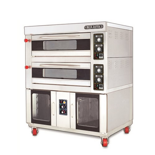 Electrical double decks baking oven Plus 8 pans proofer