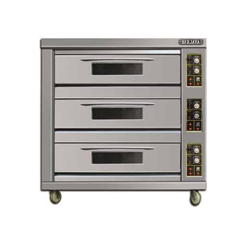 Gas Heating Baking Oven-3 decks 6 pans