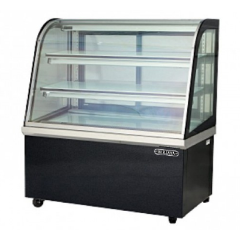 Confectionery Showcase-Blower system heated glass 2 glass shelves-BLACK