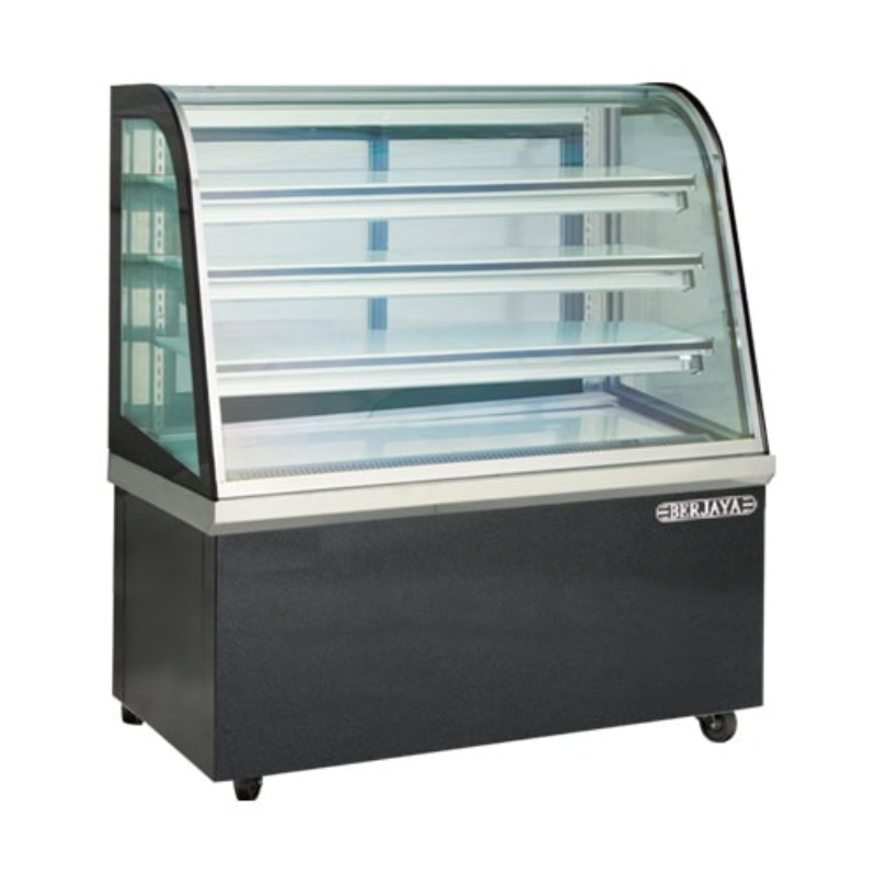 Confectionary showcase w/ 3 glass shelves(cake display-black)