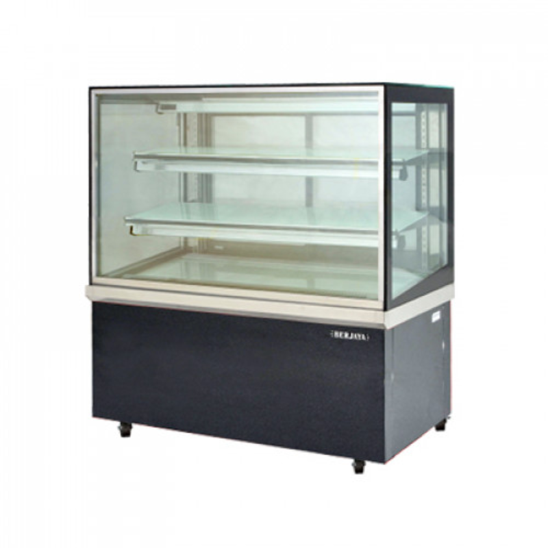 Rectangular confectionary showcase w/2 glass shelves(cake display-Black)