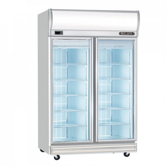 Painted Upright Double Glass Door Freezer(2D-DFS(2D/DF-S-EV))