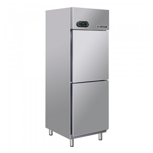 S/S Upright Double Door(magnetic)Chiller w/ Blower System(2 full door) Z Handle