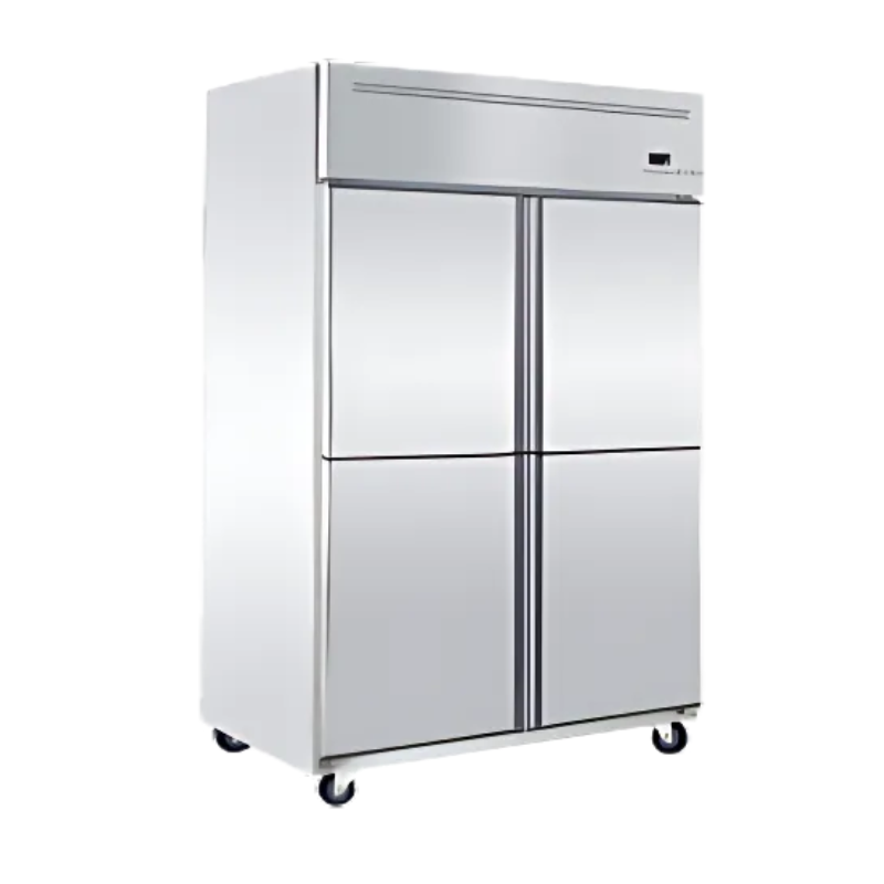 S/S Upright 4 Door(magnetic)Chiller w/ Blower System(4 half door) Z Handle