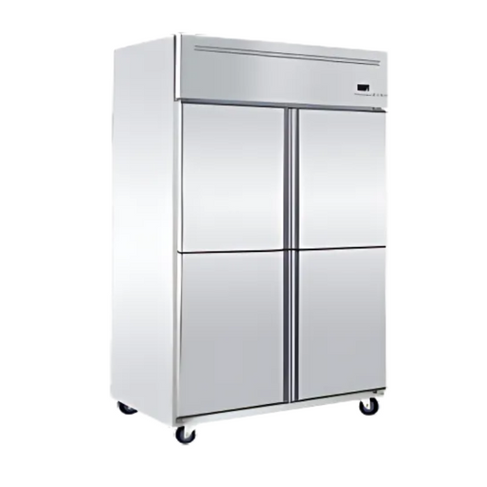 S/S Upright 4 Door(magnetic)Chiller w/ Blower System(4 half door) Z Handle