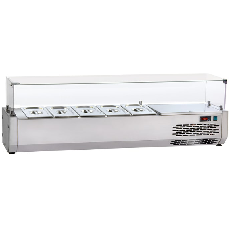 Top Salad Bar With Tempered Flat Glass(VR4140VD)