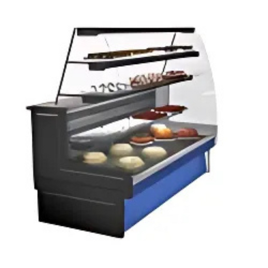 Pastry Counter With Drawers In Curved Glass(RIVO/140VCCG)