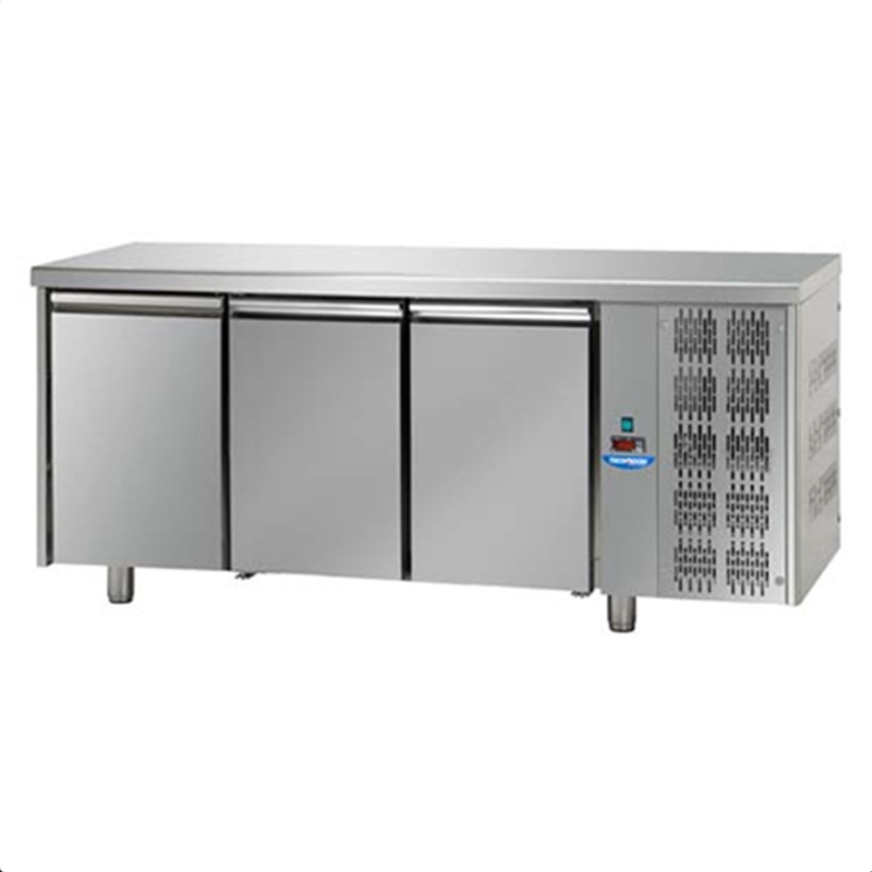 Tavolo 3 Doors Stainless Steel -No Back Splash  GN 1/1 Refrigerated Counter 