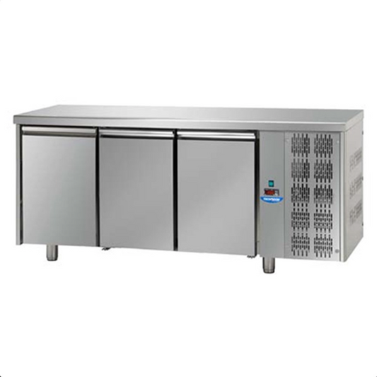Tavolo 3 Doors Stainless Steel -No Back Splash  GN 1/1 Refrigerated Counter 
