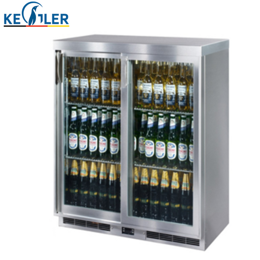 Double Door Bottle Coolers - Sliding