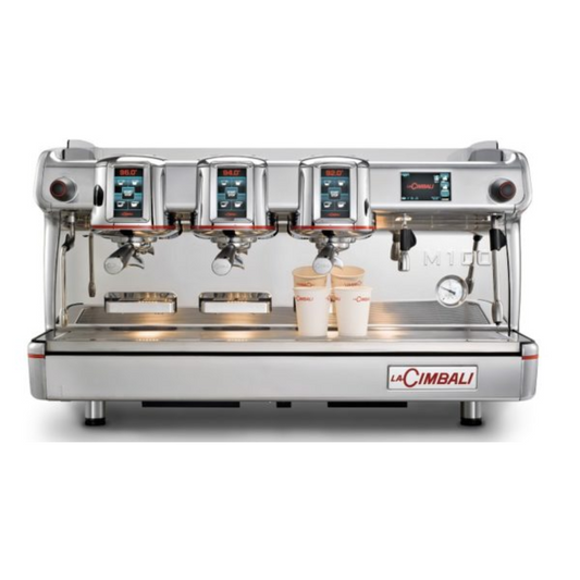 3 Group Espresso Coffee Machine(M100 HDi DT/3 Tall Cup TS (B-W))