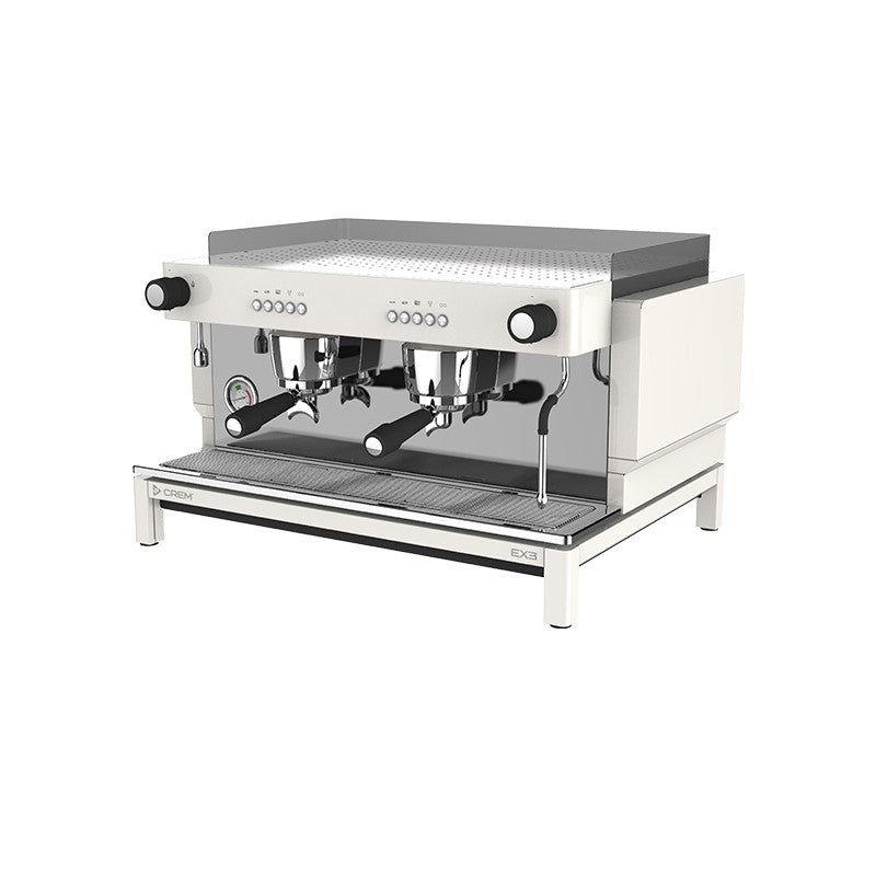 Crem EX3 2GR Display Wall 2 Group Commercial Espresso Coffee Machine Light Oak Wood