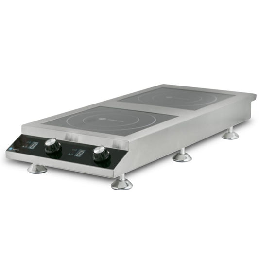 7kW commercial double induction cooker with joystick control