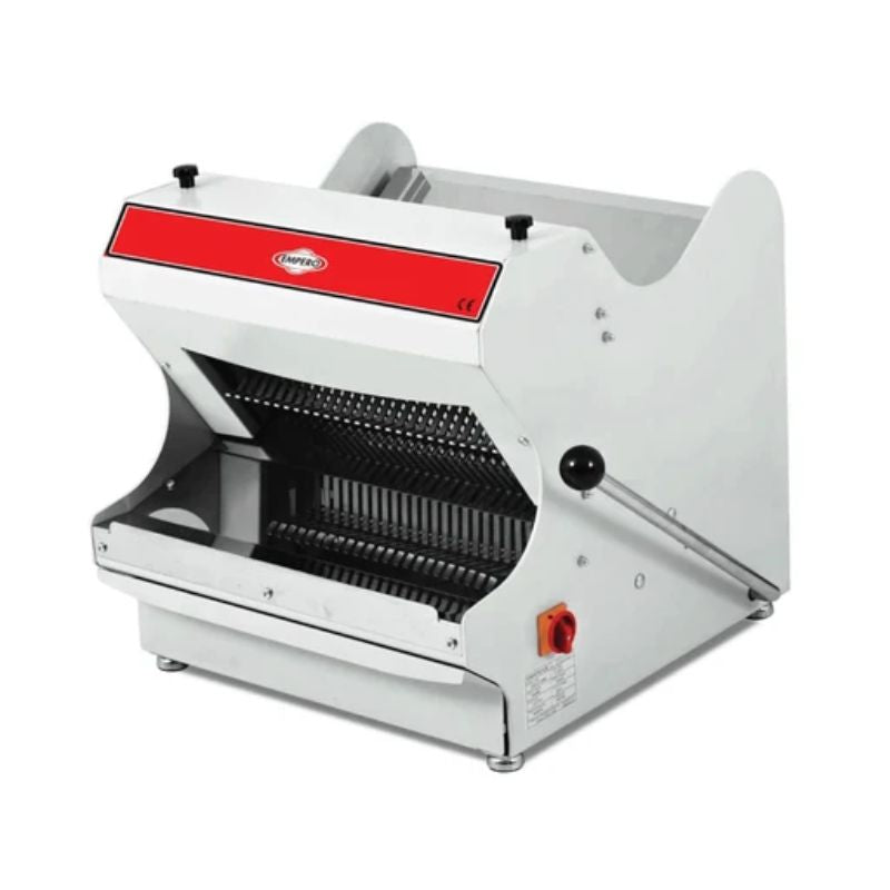 Empero EMP.3004 commercial tabletop electric bread slicer with 31-piece capacity and 12mm slice thickness, made in Turkey