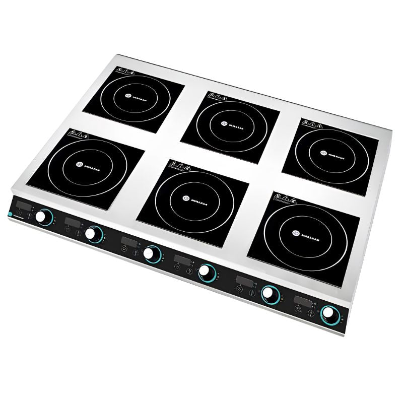 6-zone commercial induction cooker 21kW 380V