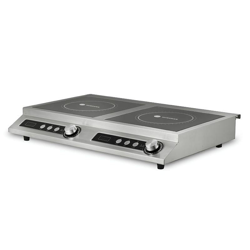 7kW commercial double induction cooker with joystick control