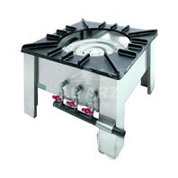 Heavy Duty Stainless-steel Gas Pot Stove (Top Iron Plate Stand 4 ring)