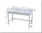 Stainless Steel Working Table No Splash with Marble Top