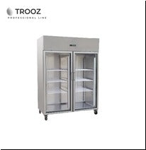 Steel Double Glass Door Upright Chiller