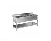 Three Bowl Sink Unit – Stainless Steel