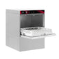 Kegler KG.F50-DR front-loading commercial dishwasher with 500x500mm rack