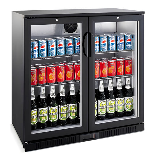 Klimavero FB2H Black Bottle Cooler 208L Double Door