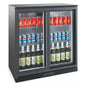 Klimavero FB2S Black Bottle Cooler 208L Double Sliding Door