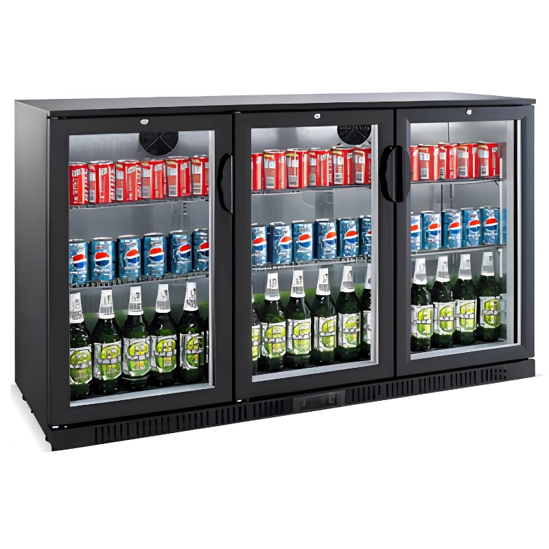 Klimavero FB3H Black Bottle Cooler 330L Triple Door