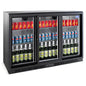 Klimavero FB3S Black Bottle Cooler 330L Triple Sliding Door