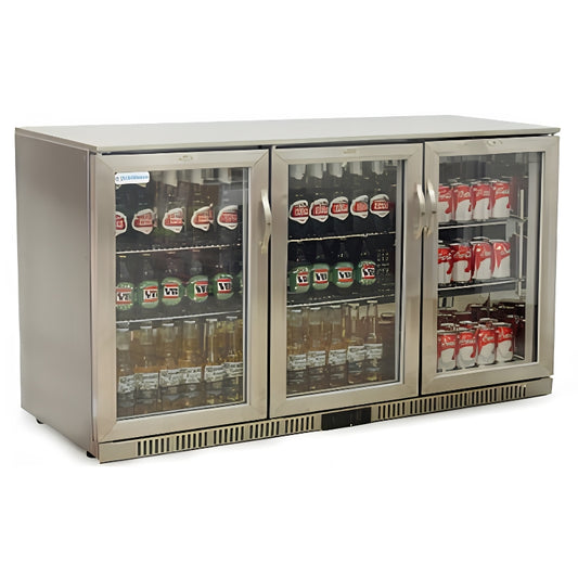 Klimavero FS3H Stainless Steel Bottle Cooler 330L Triple Door