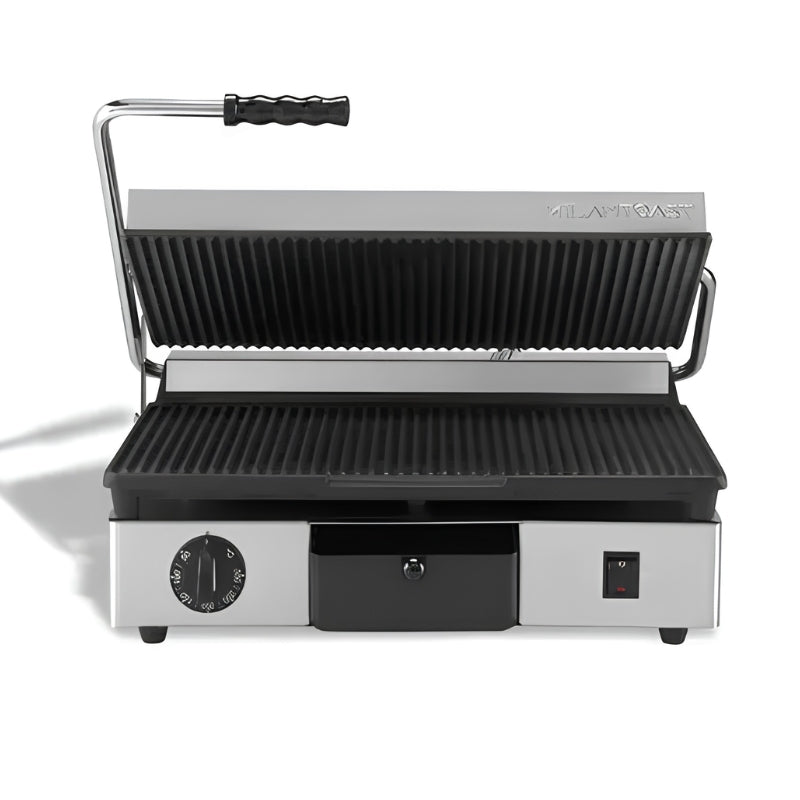 Milan Toast 16000 Single Electric Contact Grill with Cast Iron Grooved Plates