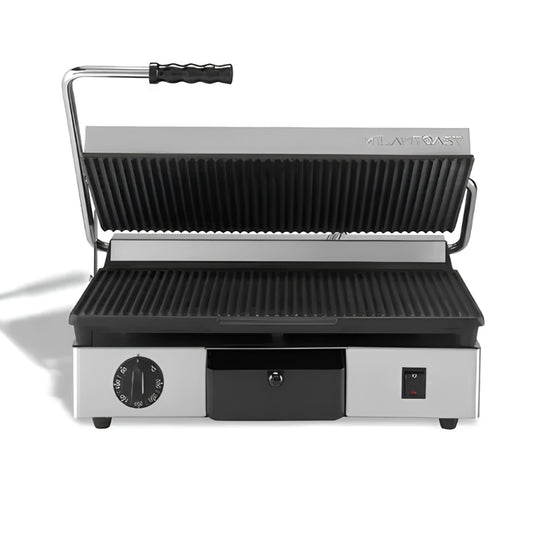Milan Toast 16000 Single Electric Contact Grill with Cast Iron Grooved Plates