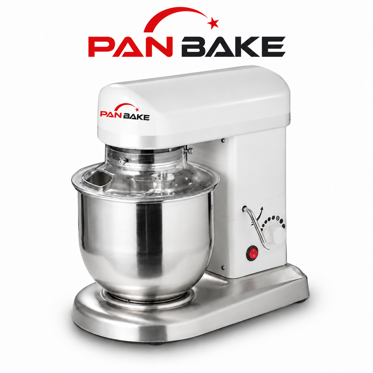 Pan Bake PB-KS10/GP 10-liter commercial planetary mixer with stainless steel bowl, tilting head and 500W motor