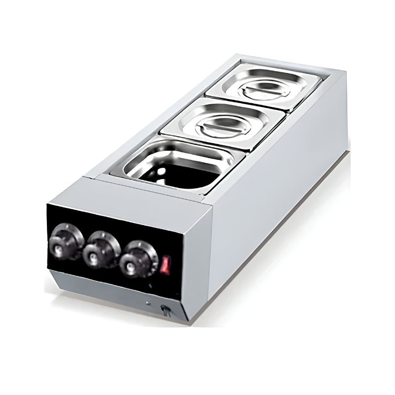 Trooz Line Commercial TZ-CW03 3-container chocolate warmer with GN 1/6 containers