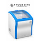 TZ-AD160 158L arched glass door commercial display freezer