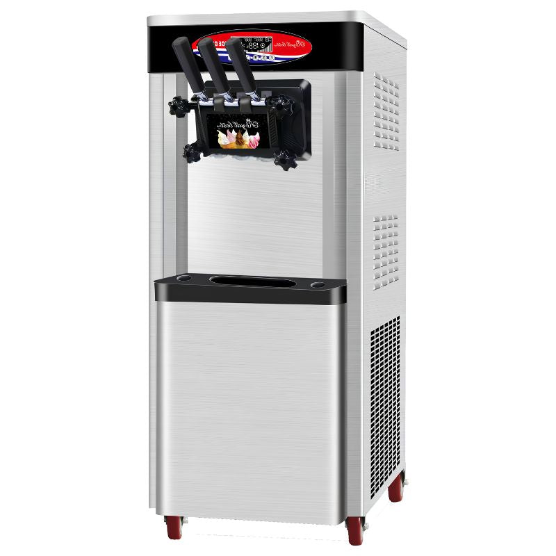 TZ108 commercial soft ice cream machine with 18–22L per hour capacity